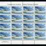 1999 Ireland Civil Aviation (Commercial Aviation - Douglas DC3, Britten Norman Islander, Boeing 707 & Lockheed Constellation) Stamp Sheetlet Plate 1A1A1A1A Mint Never Hinged (MNH) Image 3