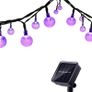 Solar Garden Lights, Outdoor Fairy Lights with Ball, Waterproof 6m 30 LED 8 Twinkling Modes, Decorative Lighting String Lights for Home, Gazebo, Patio, Lawn, Wedding Ornament (Purple) Image 2