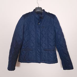 French Connection Navy Blue Diamond Quilted Jacket 8UK/36EU