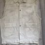 Zara Mens Ecru Denim Utility Gilet Off White or Cream Size XL Image 3