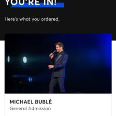 REDUCED 2 Michael Buble Malahide Castle tickets