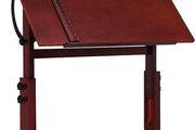 Wood Drafting Table,Artist Drawing table with Height Adjustable &amp; Tilting Large Surface Tabletop,Studio Painting table,Art Craft desk for Writing,Reading,Working Desk,Walnut Colour (FREE POSTAGE)
