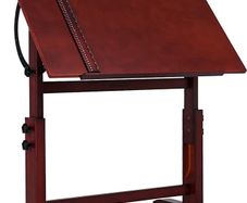 Wood Drafting Table,Artist Drawing table with Height Adjustable & Tilting Large Surface Tabletop,Studio Painting table,Art Craft desk for Writing,Reading,Working Desk,Walnut Colour (FREE POSTAGE)