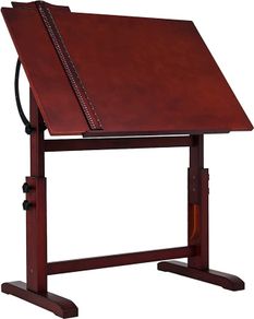 Wood Drafting Table,Artist Drawing table with Height Adjustable & Tilting Large Surface Tabletop,Studio Painting table,Art Craft desk for Writing,Reading,Working Desk,Walnut Colour (FREE POSTAGE)