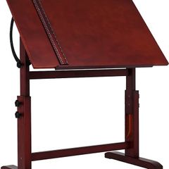 Wood Drafting Table,Artist Drawing table with Height Adjustable & Tilting Large Surface Tabletop,Studio Painting table,Art Craft desk for Writing,Reading,Working Desk,Walnut Colour (FREE POSTAGE)