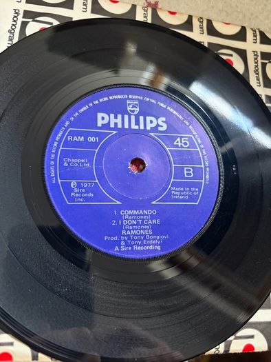 The Ramones vinyl single  Irish pressing