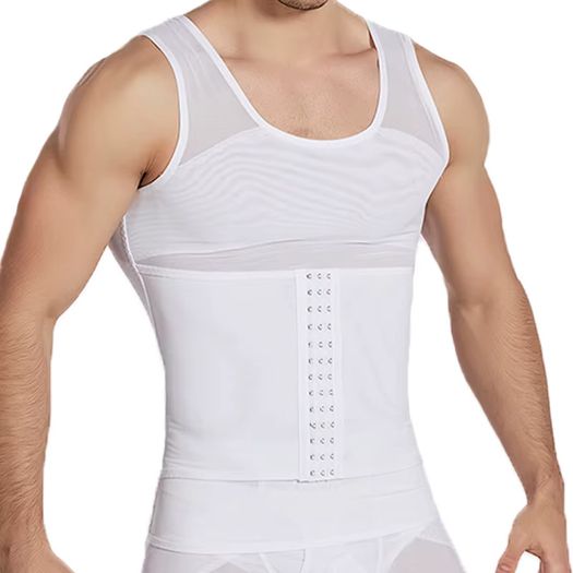 Mens Body Shaper Compression Vest Abdomen Shapewear Tummy Slimming Sheath Gynecomastia Shapers Corset Waist Trainer Fajas Tops