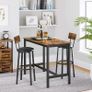 _Bar Chairs, Set of 2, High Stools, Upholstered Seating Image 3