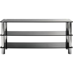 Hygena Matrix Black Glass TV Bench