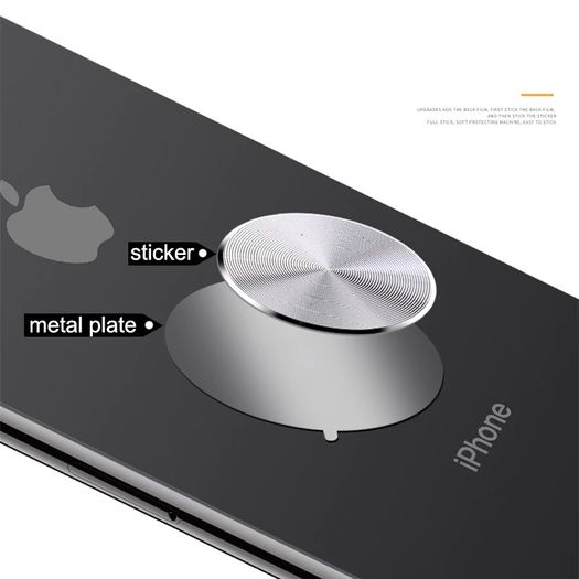 Magnetic Phone Holder Metal Plate Silver Adhesive Disc 33mm