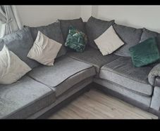 Grey L Corner Sofa