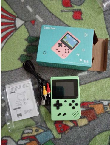 Game Box Console with Nintendo Games Adventure Arcades Green Edition