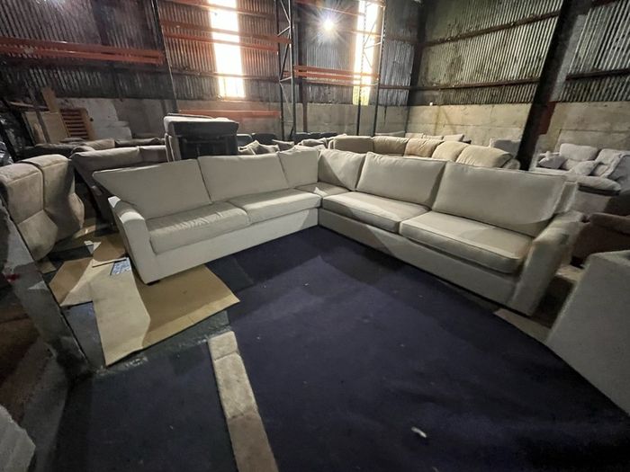 Grey corner sofa set o shaped