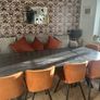 Cornelia Night Sofa Grey and dining table Image 7