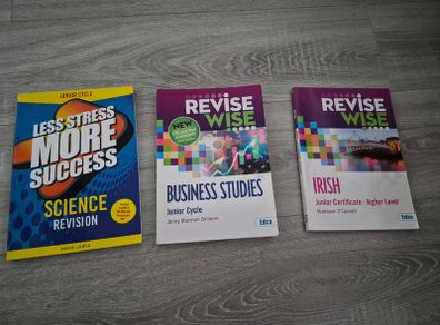 Revise wise and less stress and more success junior cert books