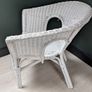 Large White Wicker Armchair - Very Comfortable Image 2