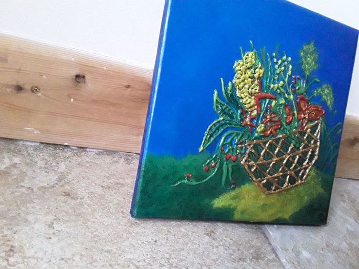 Flower basket 3d painting