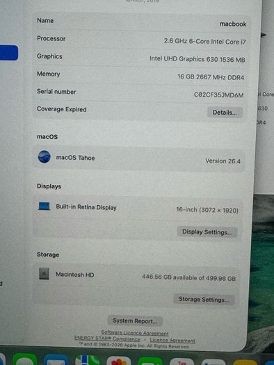 Macbook Pro 16" 2019