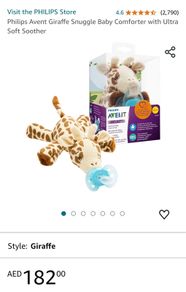 Philips Avent Giraffe Snuggle Baby Comforter and Soother Holder