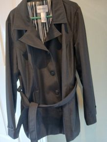 Light black raincoat L