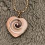Vintage Heart Shaped Necklace with Shiva Shell Image 2