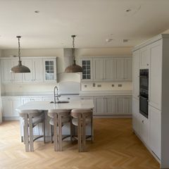 Nolan Painted Shaker Kitchen with Quartz Worktops and Large Island