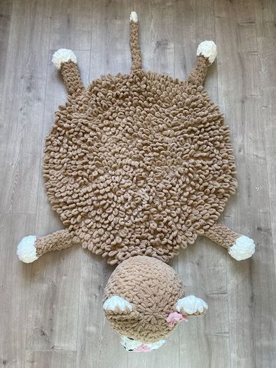 Hand-Crocheted Cat Rug. Cozy, Cute and Cuddly