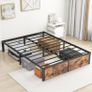 King Size Bed Frame,Metal Bed 150x200cm,5ft Image 2