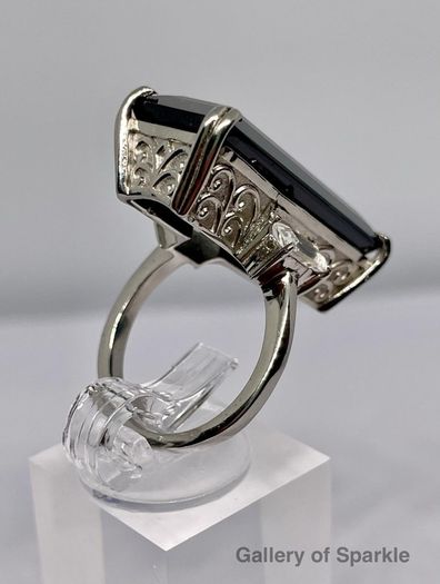 Black Spinel and White Topaz.