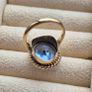 Ring gold 9k 375  with blue amethyst size L (51)( around 6g) Image 8