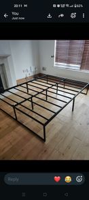 metal black king size bed frame