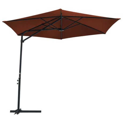Outdoor Parasol with Steel Pole 300 cm Terracotta