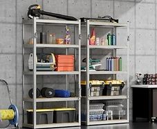 5-Tier Heavy Duty Shelving Units, Set of 2 Metal Storage Racking for Garage, Shed, Workshop & Warehouse, Freestanding Shelves, Load Capacity 875kg, 180 x 90 x 40 cm