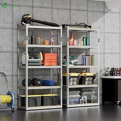 5-Tier Heavy Duty Shelving Units, Set of 2 Metal Storage Racking for Garage, Shed, Workshop & Warehouse, Freestanding Shelves, Load Capacity 875kg, 180 x 90 x 40 cm