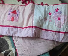 Cot bumper + 2 pillowcases