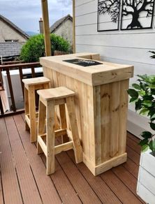 Handmade rustic homebar