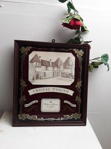 Vintage French wine makers Chateau dyquem painting