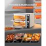 Pizza Oven Electric, 18" Double-Deck Commercial Countertop Pizza Oven, 842F Max Temp, Indoor Pizza Maker with Thermometer Image 3