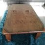 Solid Wood Glass Topped Coffee Table Image 4