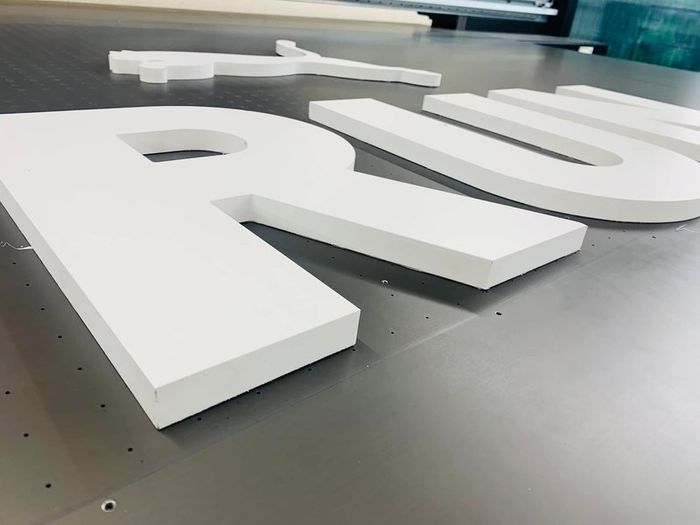 Large 19mm thick foamex letters and logos