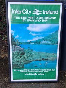 Original Framed 1985 Intercity Rail Poster