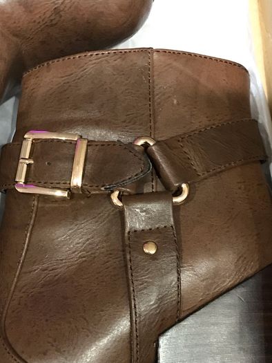 Forever 21 Brown leather boots in as new condition Size4