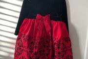 Black and red stunning baby girls dress size 18-24m 92 cm.