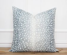Turquoise fawn print cushion pillow cover