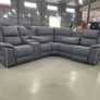 Hannan Corner Grey Fabric Recliner Sofa Image 2