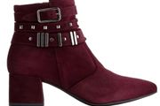 NeroGiardini Burgundy Real Suede Ankle Boots - EU 38 (Like New)
