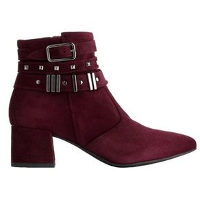 NeroGiardini Burgundy Real Suede Ankle Boots - EU 38 (Like New)