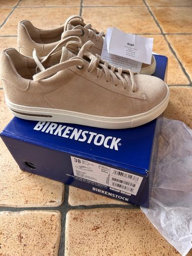 Birkenstock Brand New Bend Low Sandcastle Suede Leather Shoes Size 38