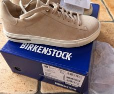 Birkenstock Brand New Bend Low Sandcastle Suede Leather Shoes Size 38