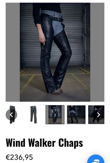 Motorbike Leather Chaps Unisex